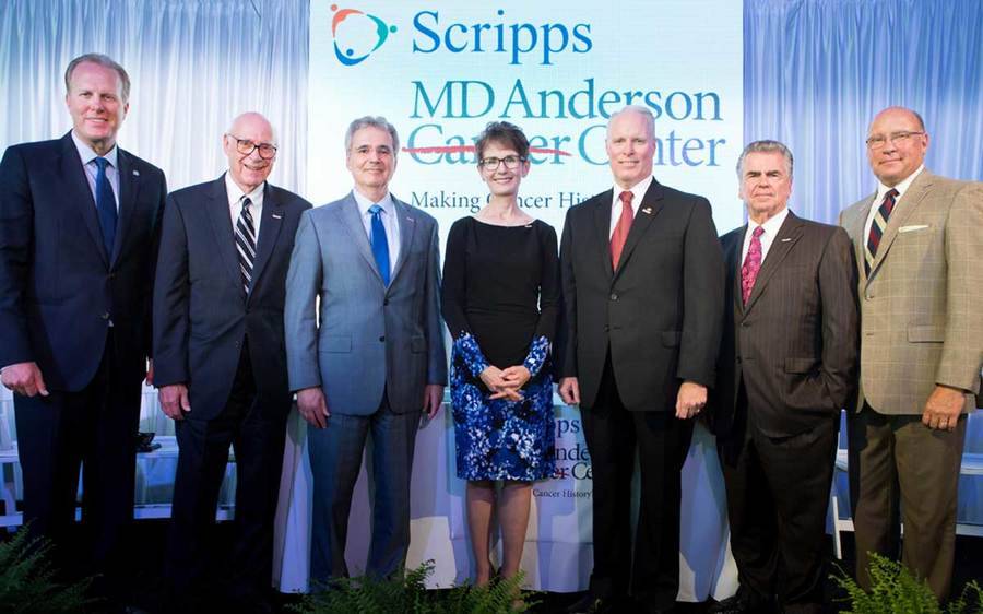 Scripps Health and MD Anderson partnership for the Scripps MD Anderson Cacner Center.