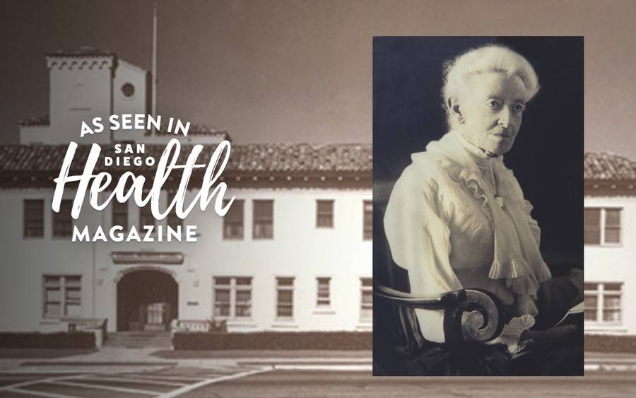 Philanthropist and journalist Ellen Browning Scripps founded Scripps Memorial Hospital and Scripps Metabolic Clinic in La Jolla in 1924. SD Health Magazine