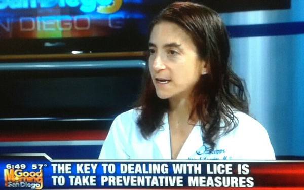 Dr Diana Lindenberg on KUSI, talks on Preventive measures for dealing with lice.