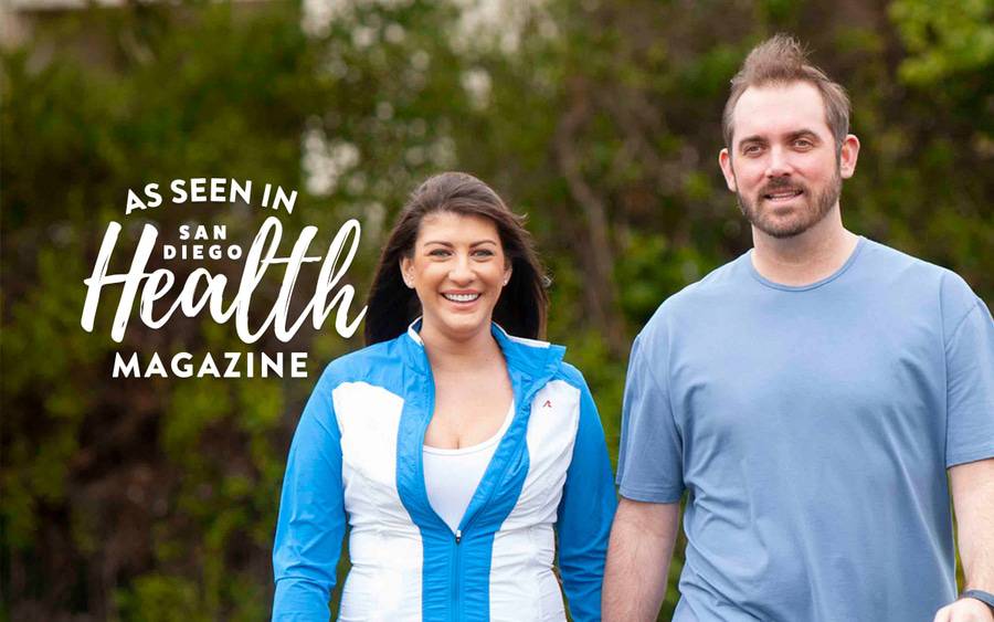Eric Roberts, 34, and his fiancée Jen take a walk outside after recovering from acute heart failure - SD Health Magazine