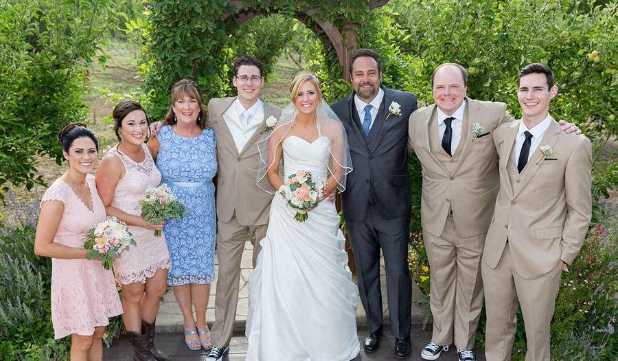 Just a month after Joey’s accident, he was able to walk down the aisle as the best man in his older brother Michael’s wedding and celebrate with his family. (Courtesy Eric Johnson)
