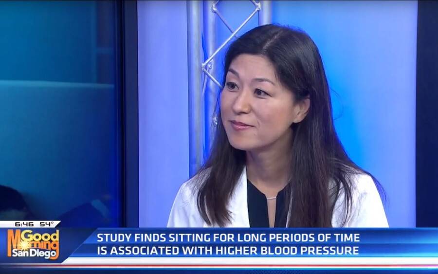 Scripps cardiologist Kiyon Chung, MD, on KUSI, discussing high blood pressure study.