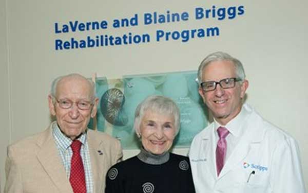 Briggs Rehabilitation Program opened from the generousity of the LaVerne and Blaine Briggs Rehabilitation and Neuroscience Fund.