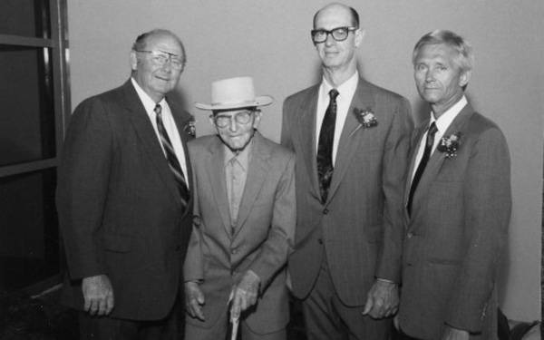 Scripps Encinitas Co-founders Dr. Charles Clark, Herman “Pop” Wiegand, Dr. Ronald Summers and Dr. Dwight Cook.
