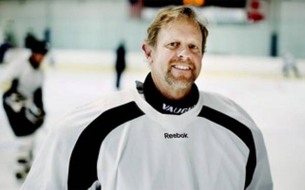 After shoulder replacement surgery last year at Scripps, Kevin Barnard is back to playing competitive ice hockey at the Escondido Iceoplex.