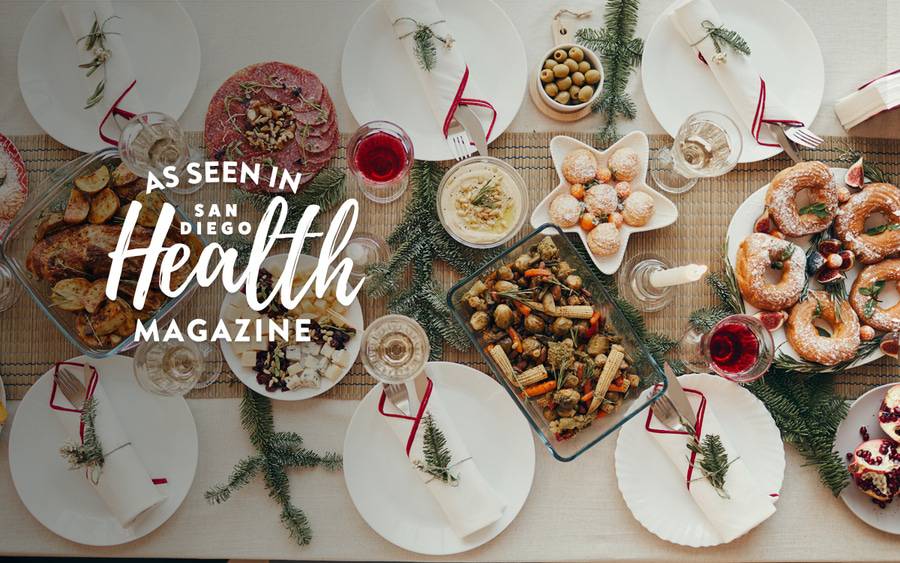 A festive holiday table with traditional foods served - San Diego Health Magazine