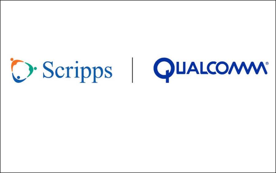 The Scripps Health and Qualcomm logos on a white background.