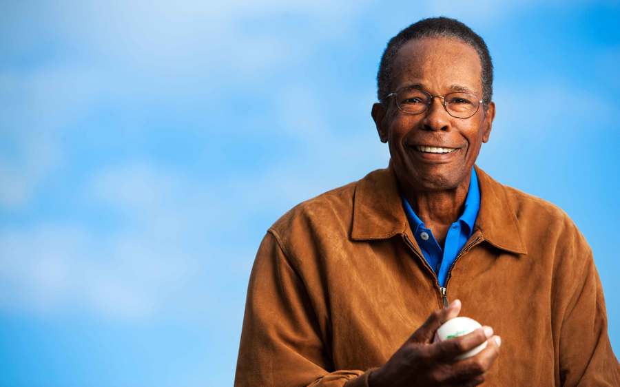 MLB Hall of Famer, Rod Carew, wears a brown suede coat and represents the importance of getting your heart checked.