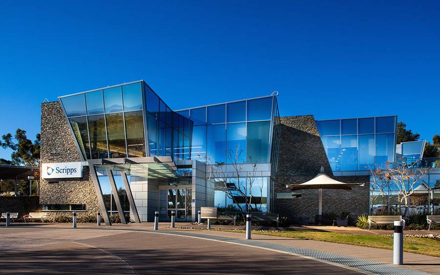 The exterior of the Scripps Cancer Center Jefferson building.