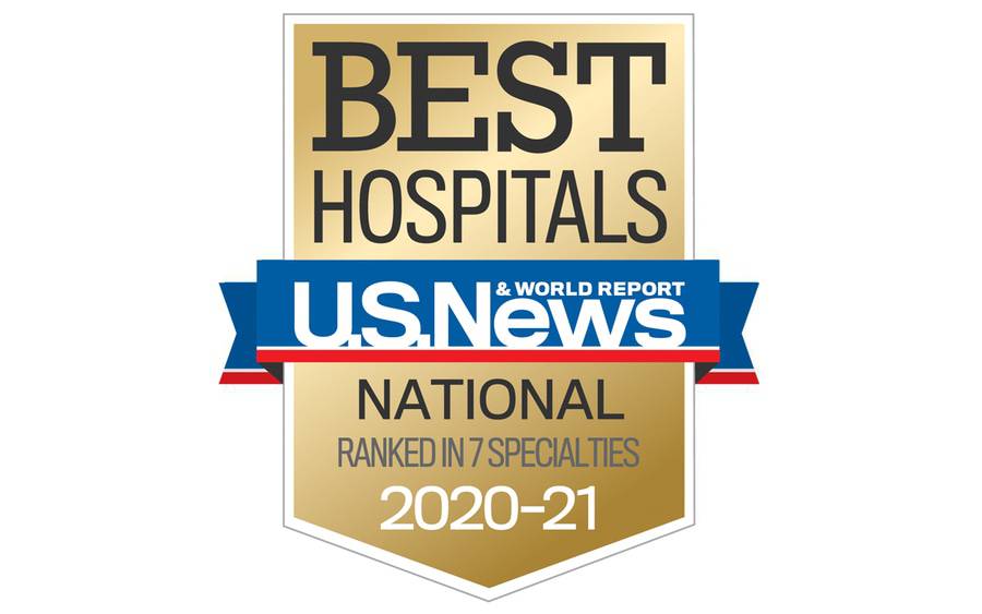Icon for Best Hospitals 2020-2021 from U.S. News & World Report, which nationally ranked Scripps Health in 7 specialties.
