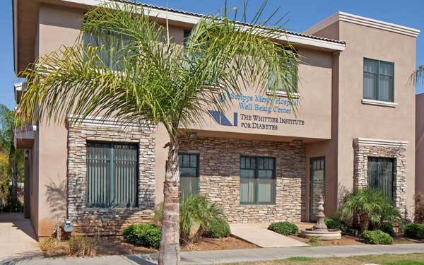 The exterior of Scripps Well Being Center, a health and wellness center near the corner of Church Avenue and Davidson Street in Chula Vista.