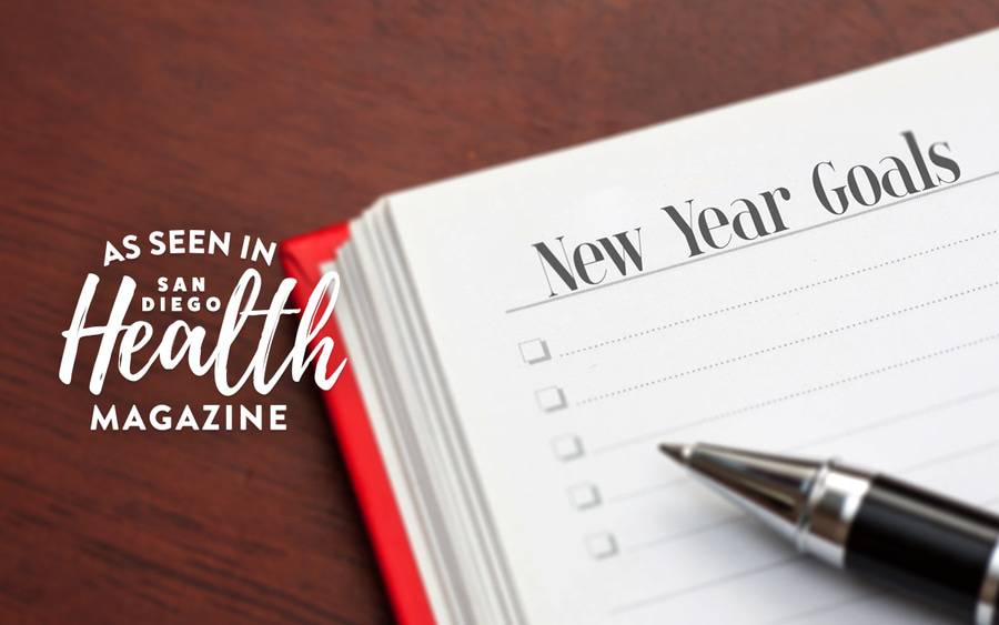 San Diego Health Magazine and Scripps experts share a list of simple resolutions to achieve health and happiness in 2019.