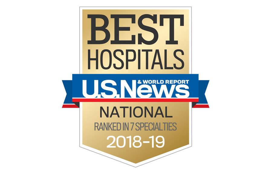 2018-2019 official US News Best Hospitals Badge