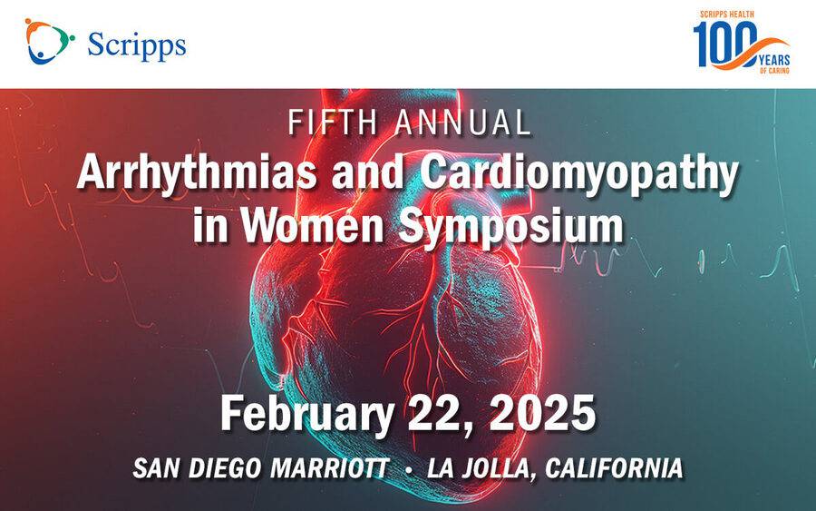 Fifth Annual Arrhythmias and Cardiomyopathy in Women Symposium, February 22, 2025 at San Diego Marriott in La Jolla California