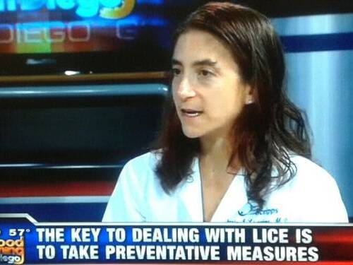 Dr Diana Lindenberg on KUSI, talks on Preventive measures for dealing with lice.