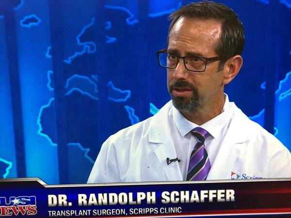 Randolph Schaffer, MD, Scripps Clinic transplant surgeon, recently discussed organ transplant procedures on KUSI.