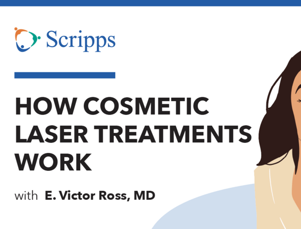 Thumbnail for video podcast with E. Victor Ross, MD, discussing cosmetic laser therapy.