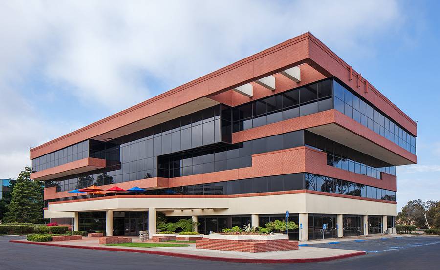 A large corporate building representing executive leadership at Scripps Health.