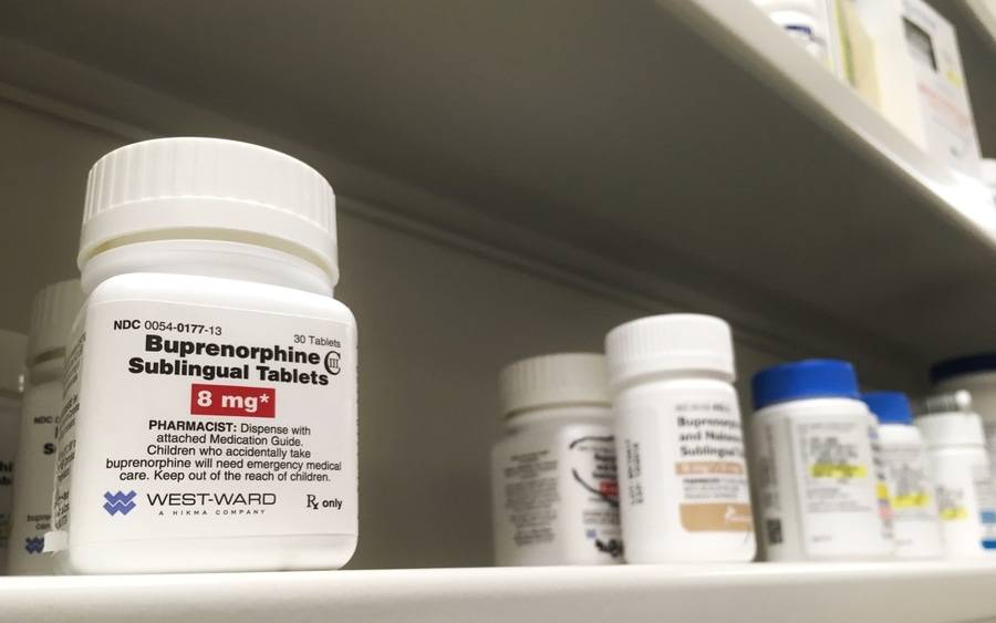 A bottle of buprenorphine, a painkiller used to treat opioid addiction.