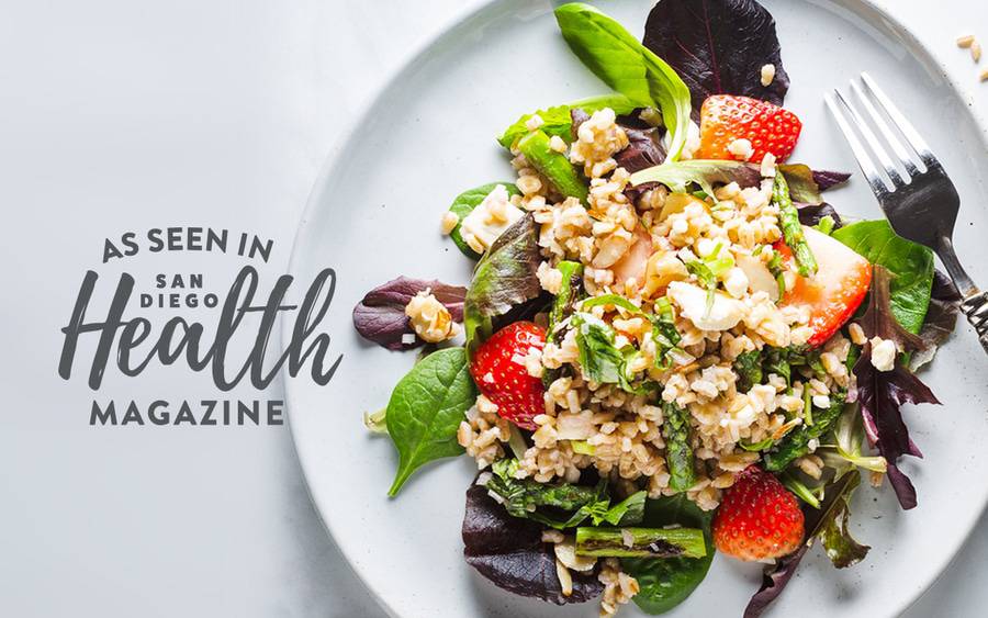 A nutritious salad made with barley, fresh strawberries and grilled asparagus is hearty enough to enjoy for lunch or dinner.