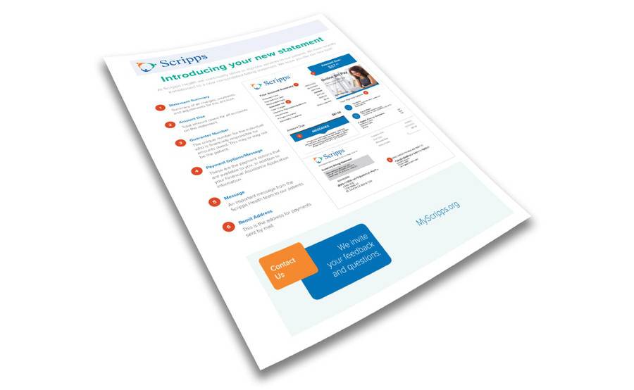 A sample medical bill from Scripps Health creating a shadow