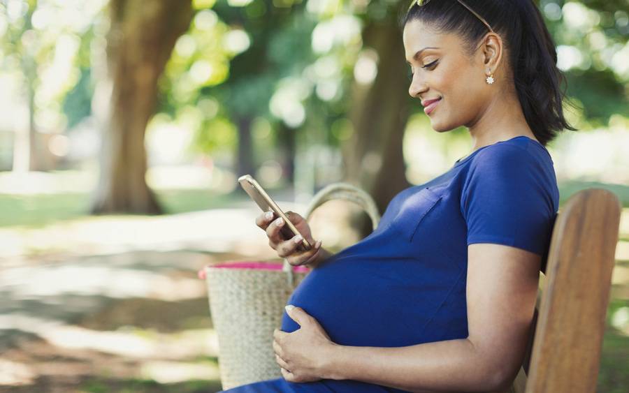 Pregnant woman planning her pregnancy.