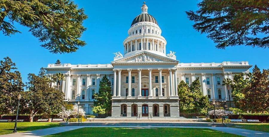 The California state capitol building where the new governor outlined health proposals addressed in the Scripps CEO's blog.