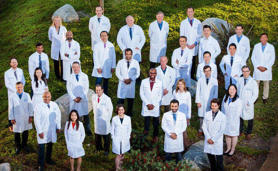 Fellowships in the Division of Cardiology fellows and faculty gather outdoors for a group photo.