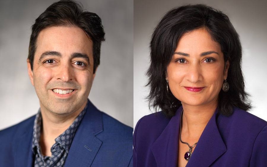 Scripps Health Chief Medical Officers Anil Keswani, MD, (left) and Ghazala Sharieff, MD and MBA