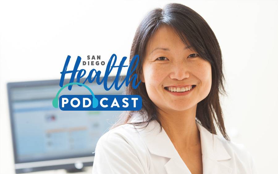 Dr. Kim Hui, OB-GYN,  discusses robotic hysterectomy on San Diego Health podcast.