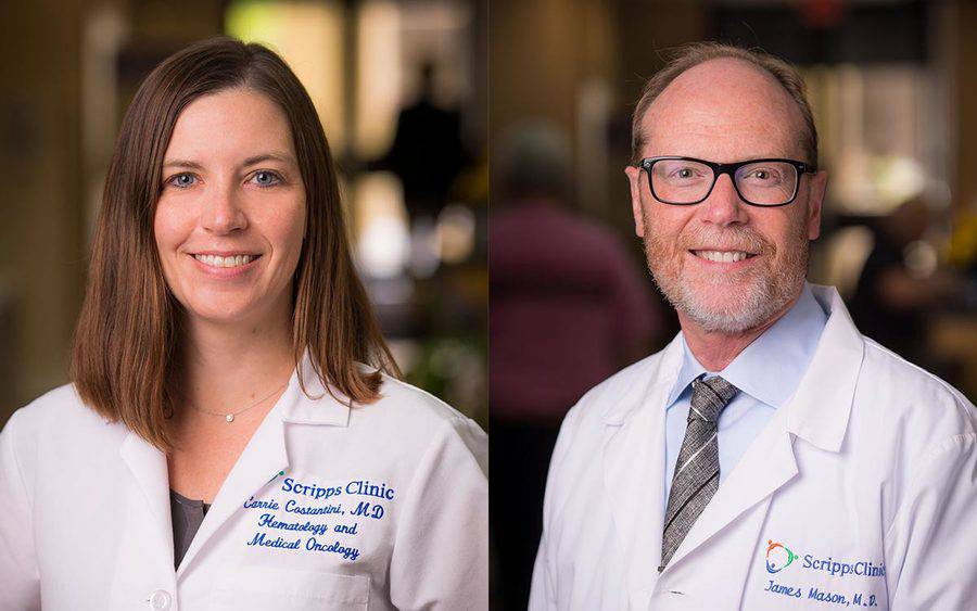 Headshots of Dr. Carrie Costantini and Dr. James Mason.
