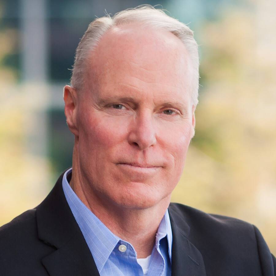 Scripps Health President and CEO Chris Van Gorder stands outside.