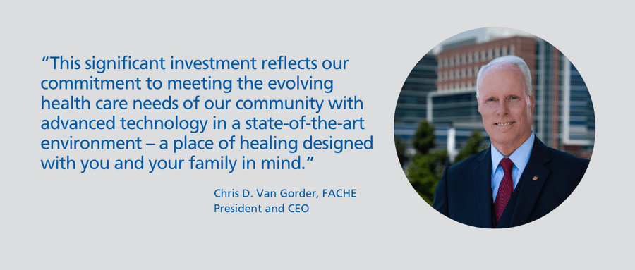 Chris Van Gorder, President and CEO, Scripps Health, comments about the new tower.