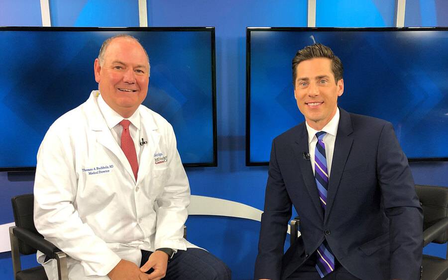Scripps oncologist Dr. Thomas Buchholz talks with CBS 8 anchor Eric Kahnert about declining cancer death rates.