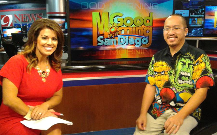 KUSI Anchor Elizabeth Alvarez and Andrew Chang, MD