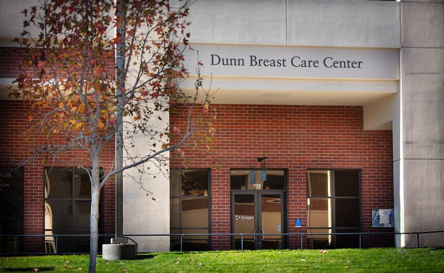 View of the Dunn Breast Care Center at Scripps Memorial Hospital La Jolla campus.