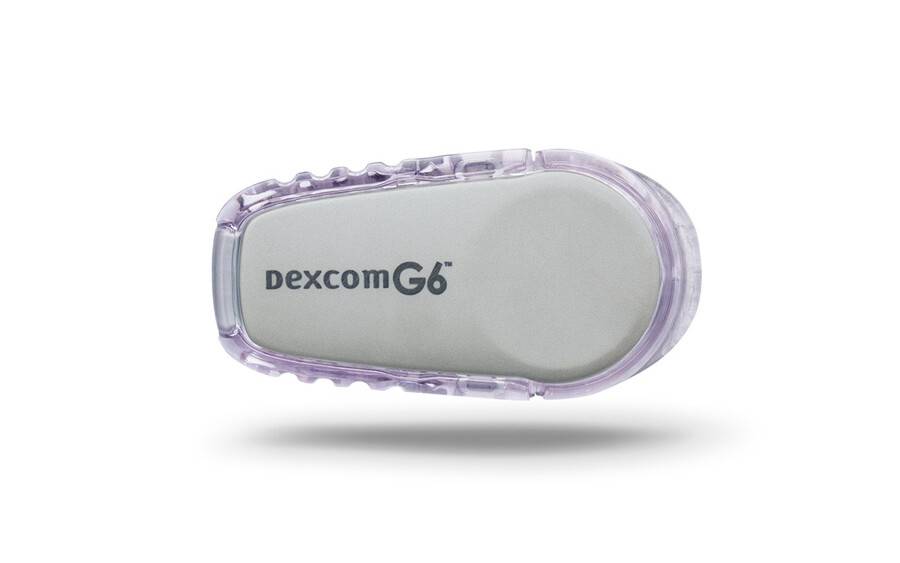 Dexcom G6 glucose monitor.