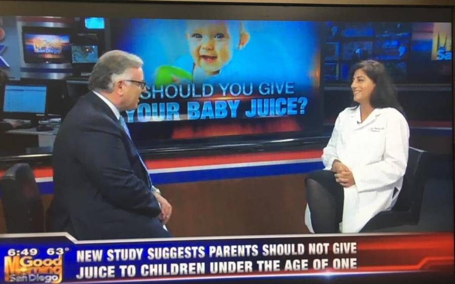 Gurinder Dabhia, MD, a pediatrician at Scripps Clinic Rancho Bernardo, discusses when it's okay for babies to drink juice.