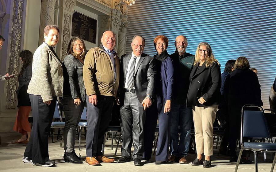 Scripps Health team from left: Cindy Steckel, Melanie Gawlik, Brian McCord, Tim Collins, Deb McQuillen, Steve Rust and Lisa Ohmstede.