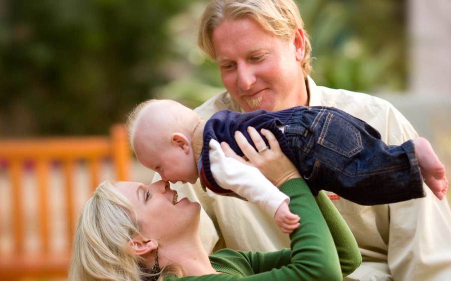 The Klassen family gathers together for a playful moment in the park to honor National Nurses Week after receiving quality care from Scripps Health.