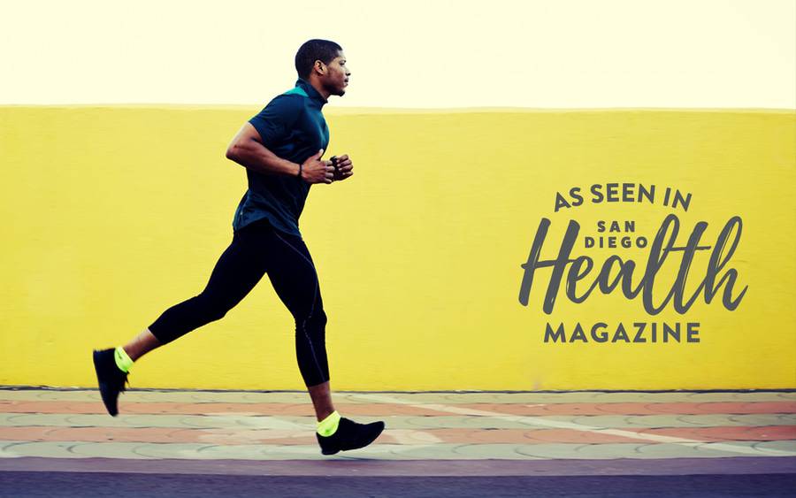 This young, fit man jogging in workout clothes demonstrates how regular exercise is one we can take  better care of ourselves.