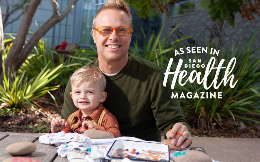 Mark DeSalvo, 55, paints rocks with his young son making a difference for patients - SD Health Magazine