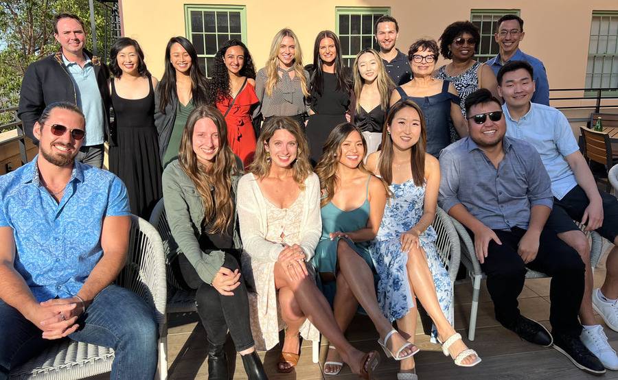 A group photo taken outdoors of the 2022-2023 Scripps Mercy Pharmacy Residency Graduates.