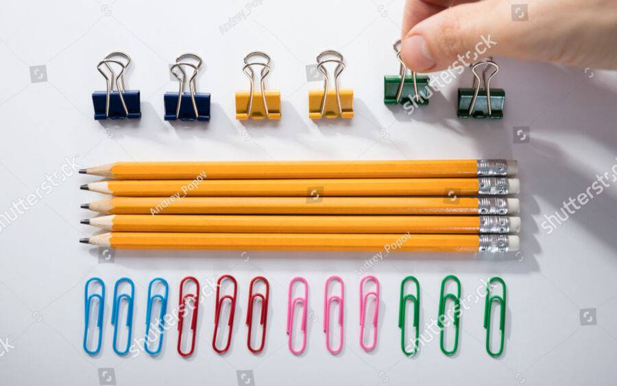 Pencils and pins neatly arranged. Could it be  a sign of OCD.