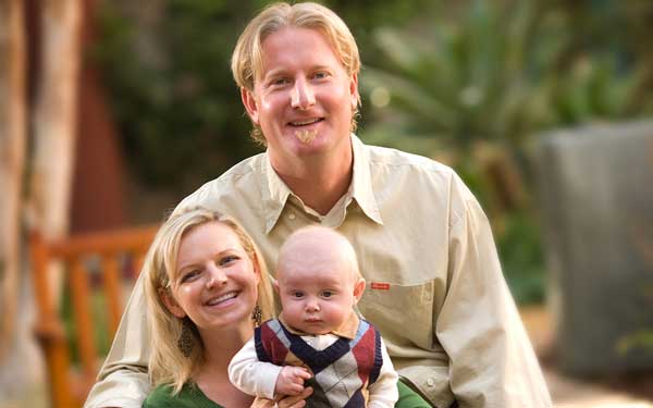 Portrait of Amanda, Bryce Klaasen and baby