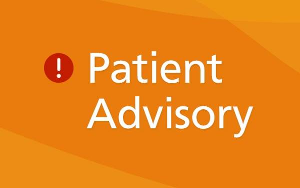 Patient Advisory