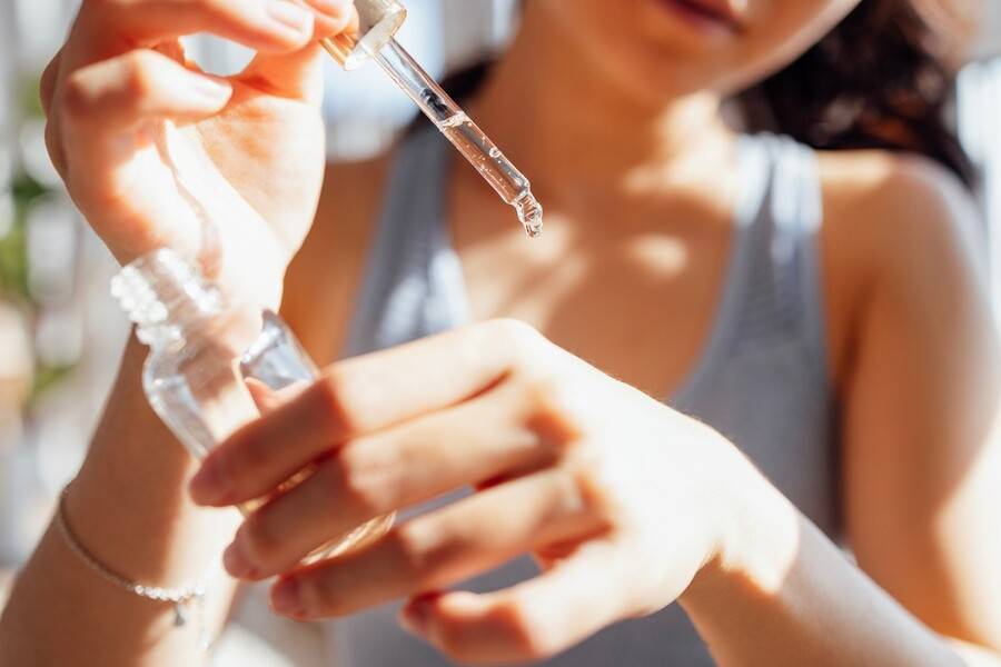 A woman taking peptides based on online information?