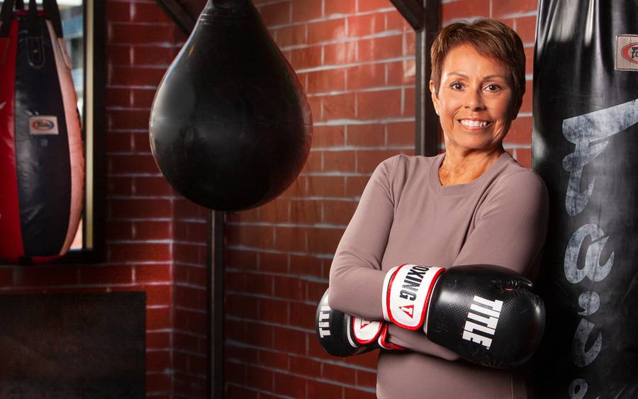 Renee Smith put her boxing gloves back on just a few weeks after brain implant surgery to combat Parkinson's disease.  SD Health Magazine