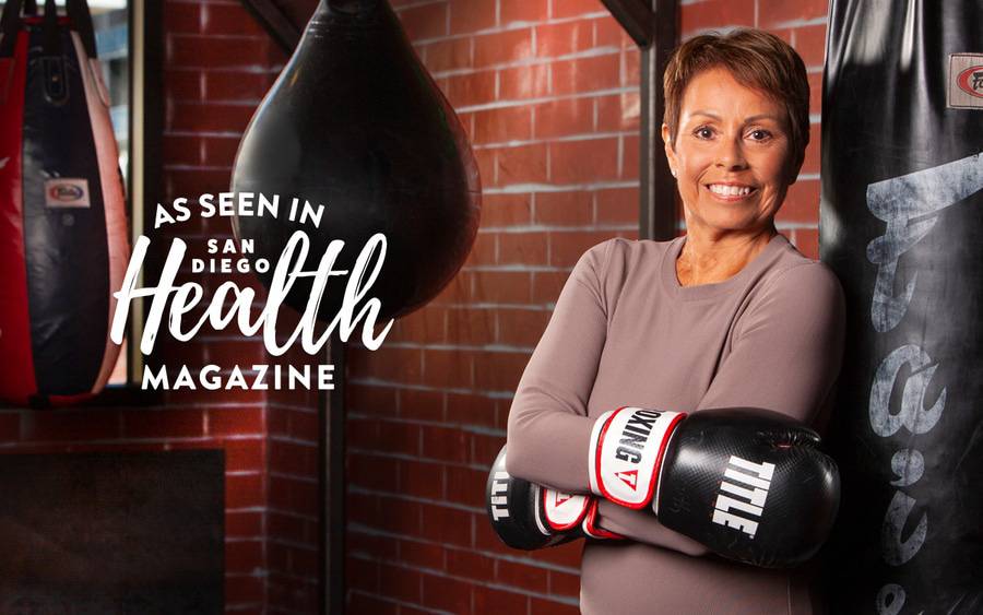 Renee Smith put her boxing gloves back on just a few weeks after brain implant surgery to combat Parkinson's disease. SD Health Magazine