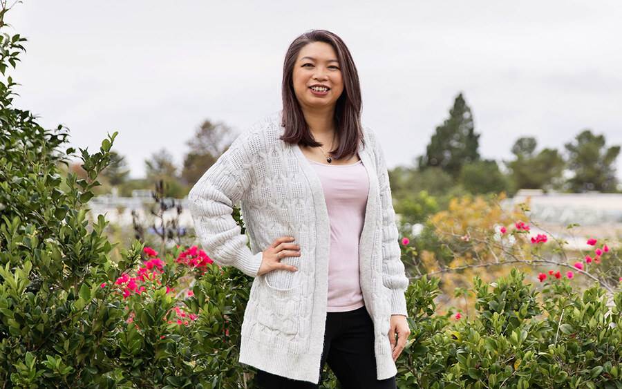 Rose Truong, a San Diego woman who was diagnosed with bone cancer in her right shoulder socket.